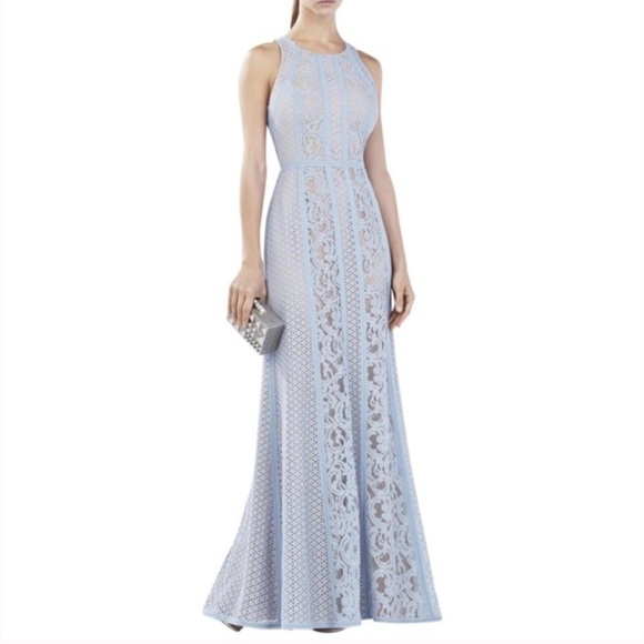 bcbgmaxazria light Blue Ariella Lace Gown 4 - Picture 1 of 14